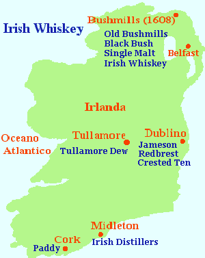 territorio dell'Irish whiskey