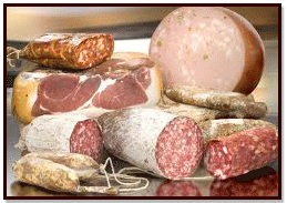 selezione di salumi italiani
