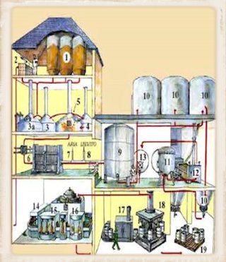 schema produzione della birra