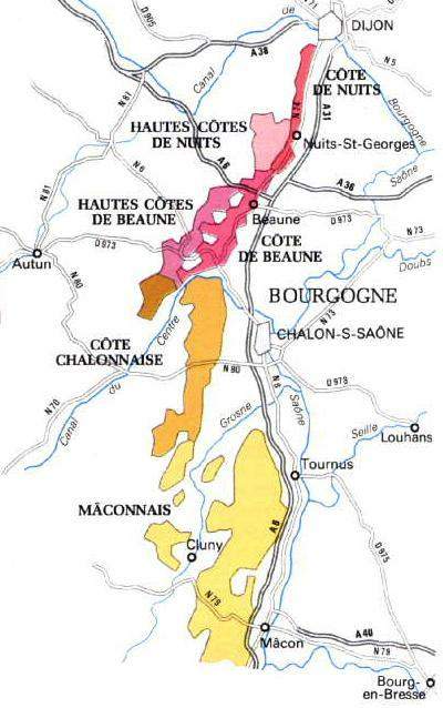 La regione viticola della Bourgogne