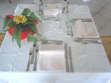 mise en place table d'hôte