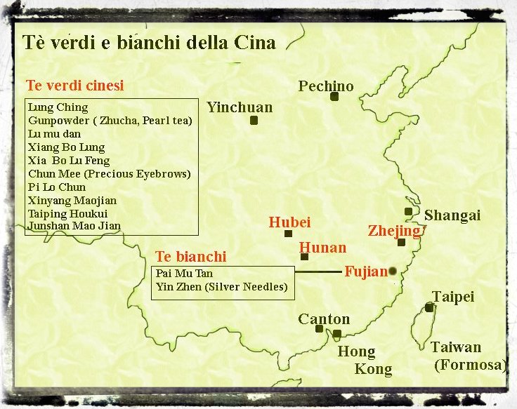tè verdi della Cina